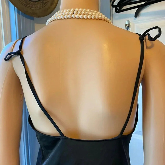 VTG Nylon Style 67970 Black Elegant Hot Sexy Maxi Nightgown Robe Women Size S - Picture 8 of 9